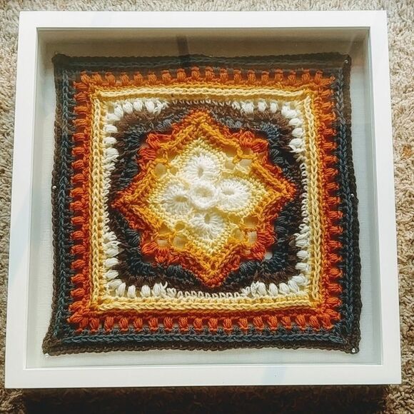 Host Pick! 😃🙏 Handmade Crocheted Framed Fall Wall Decor - Picture 1 of 5